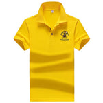 Polo Shirt Men High Quality Men Polyester Short Sleeved Summer Dress Shirt Brand Jersey Polo Hombre Size M-4XL Dropshipping