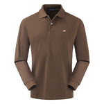 Top quality 2019 Autumn Men's long sleeve polos shirts 100% cotton XS-4XL casual solid color mens polos shirts fashion mens tops